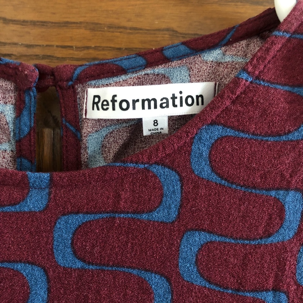NWOT Reformation Gavin Dress in ‘Marooned’ Size 8 - Picture 7 of 10